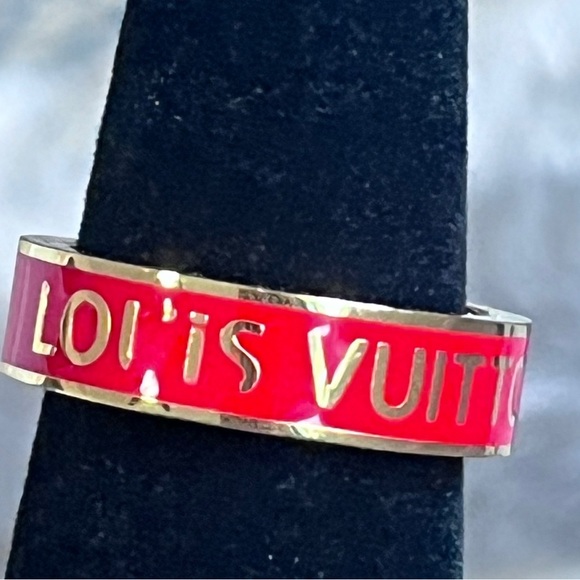🩷Louis Vuitton Red Logo Ring 🩷 - Picture 3 of 12